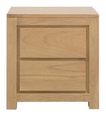 amsterdam 2 drawer bedside table (natural) 