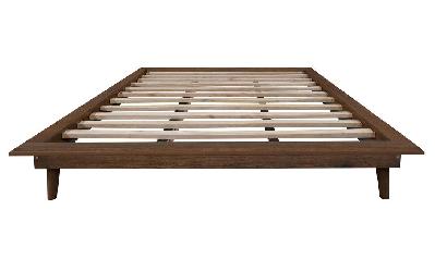 gatsby queen size platform bed base (walnut) 
