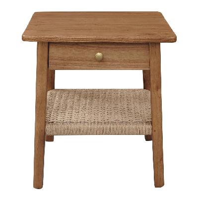 kelly 1-drawer bedside table (almond) 