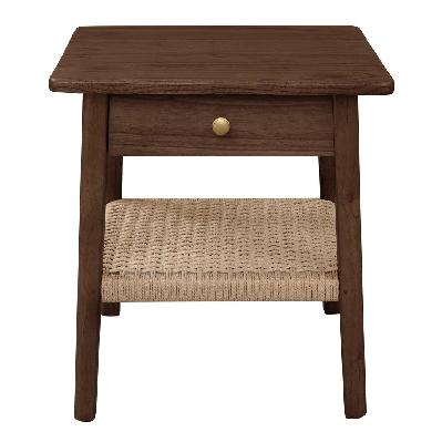 kelly 1-drawer bedside table (walnut) 