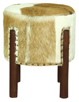 ufo goat hide ottoman 