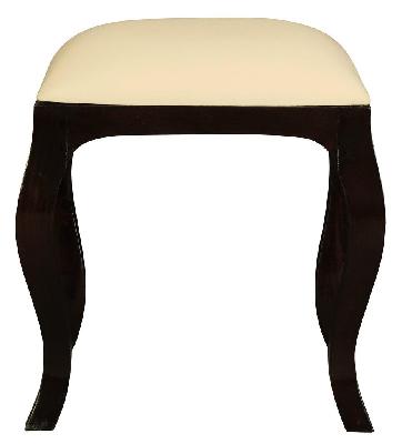 queen ann stool for dressing table light pecan 