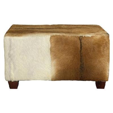 genuine goat hide ottoman small 
