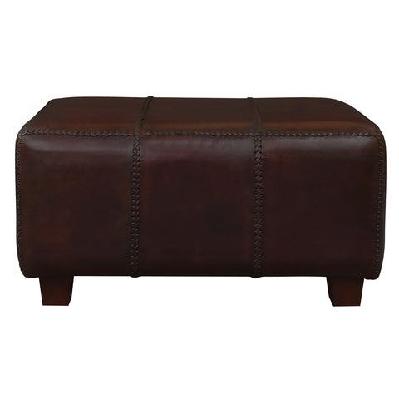 genuine leather ottoman small 