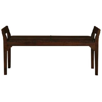 boston large leather bench 