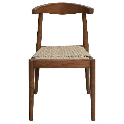 arden solid oak dining chair with loom (almond) 