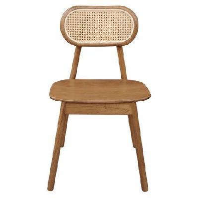 kelly rattan dining chair almond 