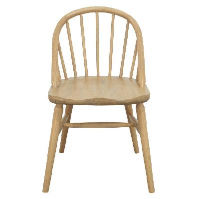 vera oak solid oak dining chair - set of 2 (natural) 