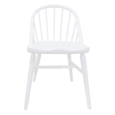vera oak solid oak dining chair - set of 2 (white) 