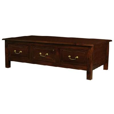 tasmania 6 drawer straight leg coffee table white 