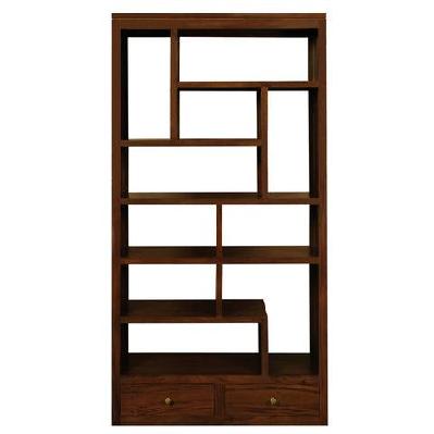 amsterdam 10 cube shelf with 2 drawer natural 