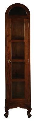 queen anne large display dome mahogany 