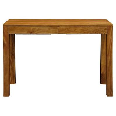 amsterdam 2 drawer desk light pecan 