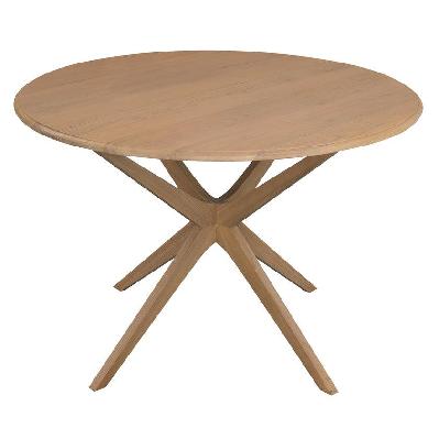 dion solid oak round dining table (natural) 