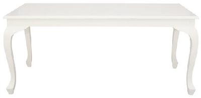 queen ann solid mahogany dining table 180 x 90 cm white 