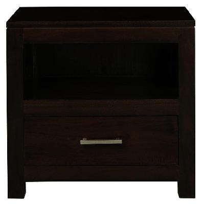 paris 1 drawer lamp table (chocolate) 