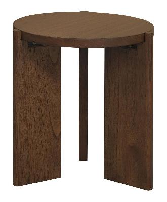 apollo round side table (walnut) 