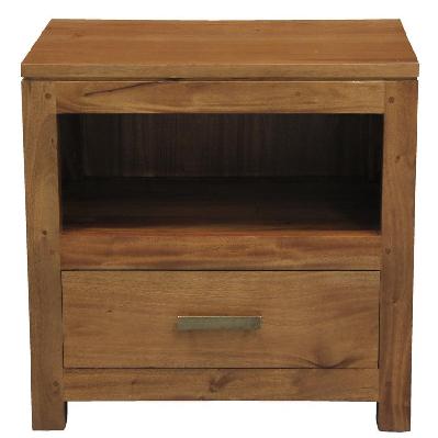 paris 1 drawer lamp table (light pecan) 