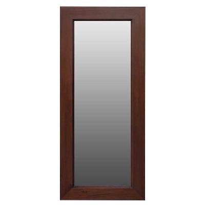 manhattan solid mahogany timber wall mirror chocolate 