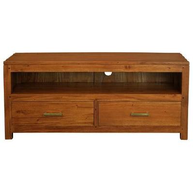 paris 2 drawer low entertainment unit chocolate 