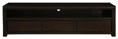 amsterdam 3 drawer entertainment unit (chocolate) 