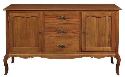french provincial 2 door 3 drawer buffet light pecan 