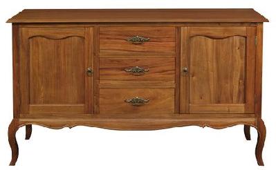 french provincial 2 door 3 drawer buffet light pecan 