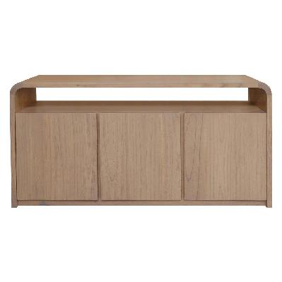 gatsby solid white cedar 3 door buffet (natural) 