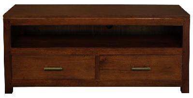 paris 2 drawer entertainment unit (mahogany) 