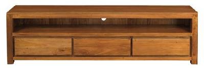 amsterdam 3 drawer entertainment unit light pecan 