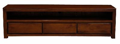 amsterdam 3 drawer entertainment unit (mahogany) 
