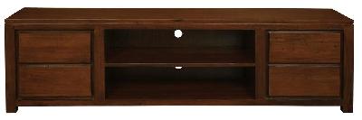 amsterdam 4 drawer entertainment unit chocolate / 170 