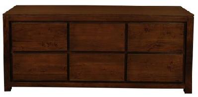 amsterdam 6 drawer dresser mahogany 