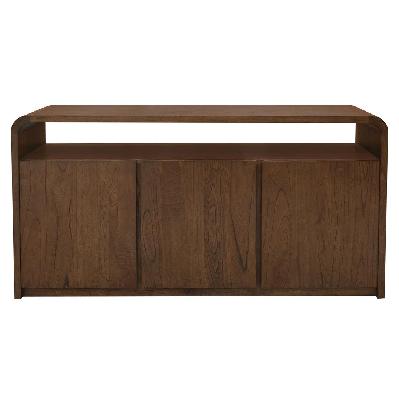 gatsby solid white cedar 3 door buffet (walnut) 