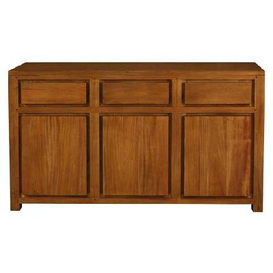 amsterdam 3 door 3 drawer buffet light pecan 