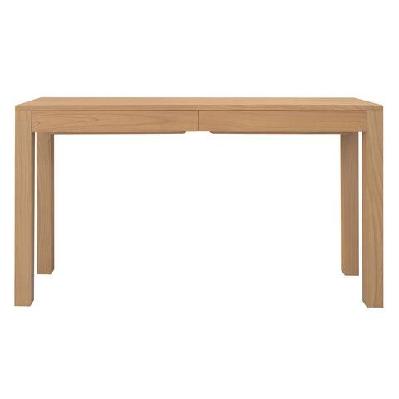 amsterdam 2 drawer solid mindi wood sofa table (natural) 