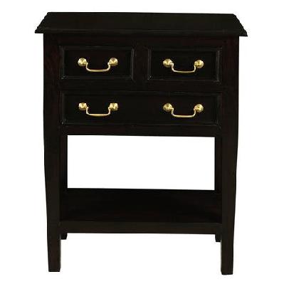 tasmania 3 drawer sofa table chocolate 