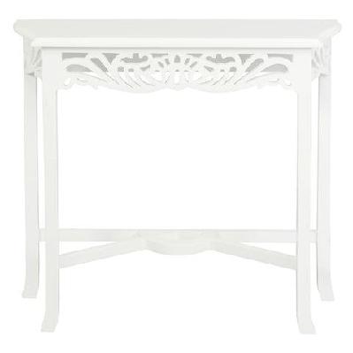 jepara carved sofa table light pecan 