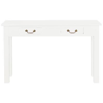 tasmania 2 drawer straight leg sofa table white caramel 