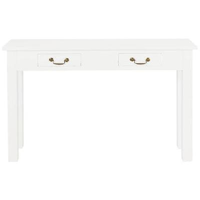 tasmania 2 drawer straight leg sofa table white caramel 