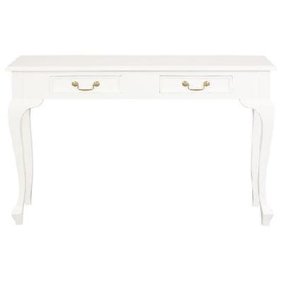 queen anne 2 drawer sofa table light pecan 
