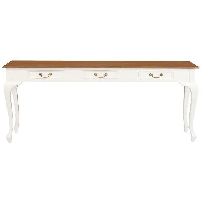 queen ann 3 drawer sofa table white 
