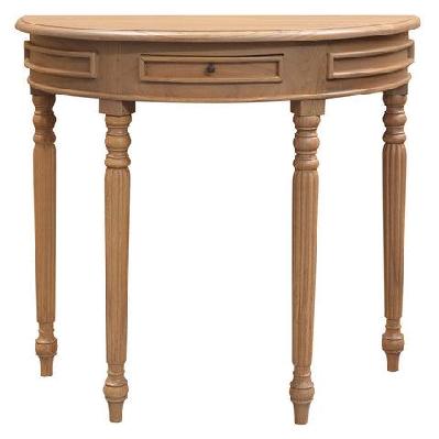 huntley turn leg half round sofa table (natural) natural 