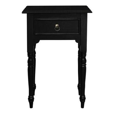 huntely 1-drawer turn leg side table white 
