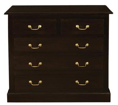 tasmania 5 drawer tall boy chocolate 