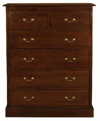 tasmania 6 drawer tallboy mahogany 