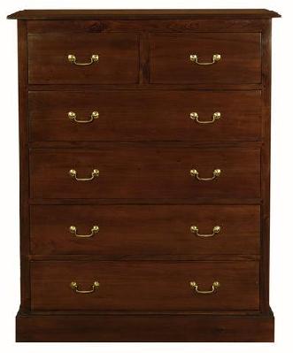 tasmania 6 drawer tallboy chocolate 