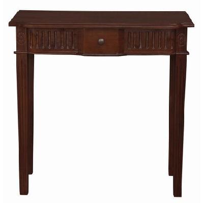 milly 1 drawer carved hall table white 