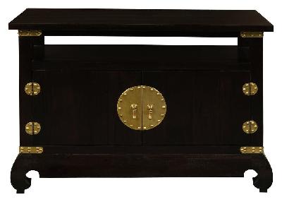 dynasty 2 door tv unit chocolate 