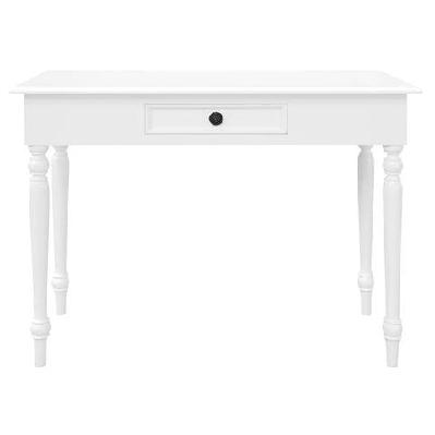 clara 1 drawer turn leg console table light pecan 